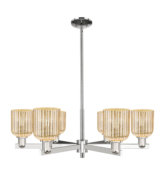 Innovations 716-6CR-PN-G559-5ME Six Light Chandelier, Polished Nickel