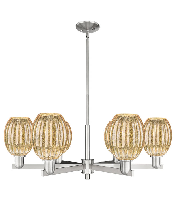 Innovations 716-6CR-SN-G459-6ME Six Light Chandelier, Satin Nickel