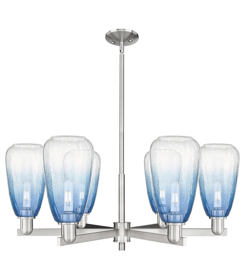 Innovations 716-6CR-SN-G480-6SB Six Light Chandelier, Satin Nickel