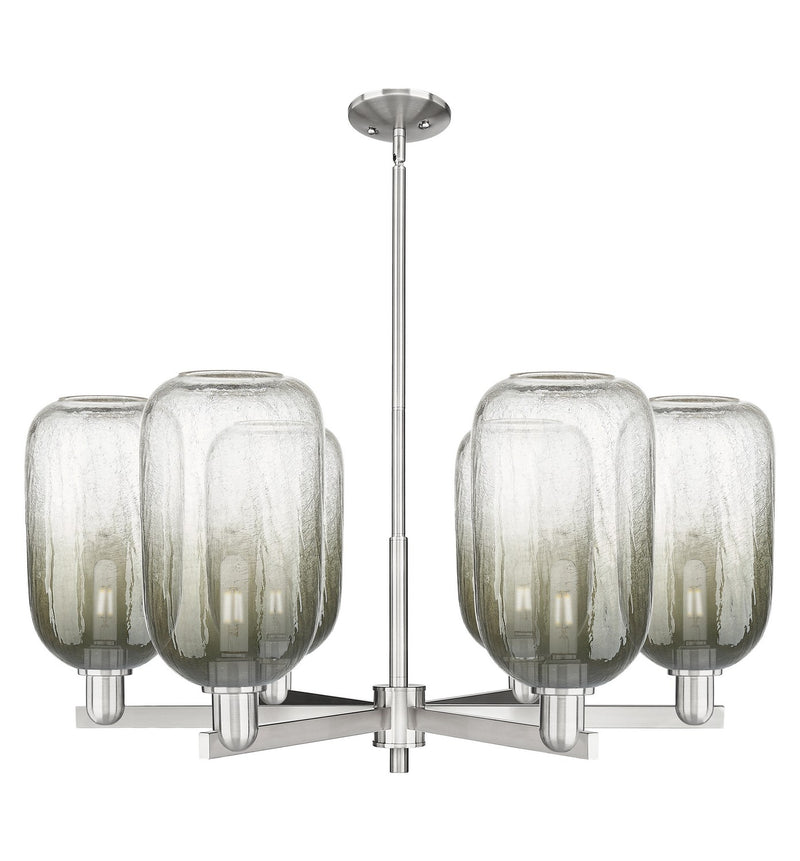 Innovations 716-6CR-SN-G482-7SL Six Light Chandelier, Satin Nickel