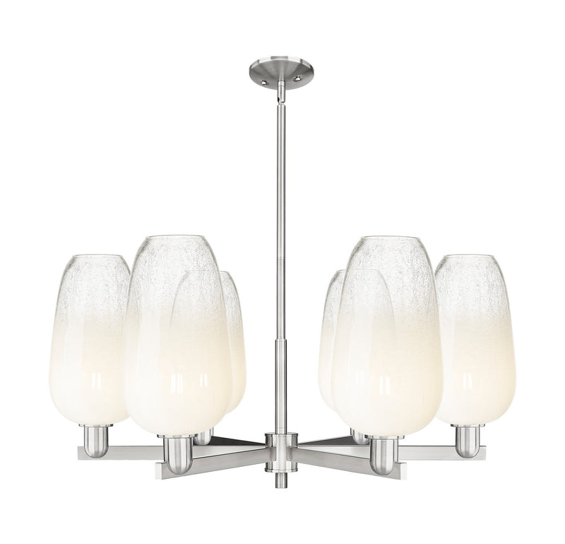Innovations 716-6CR-SN-G484-7OP Six Light Chandelier, Satin Nickel