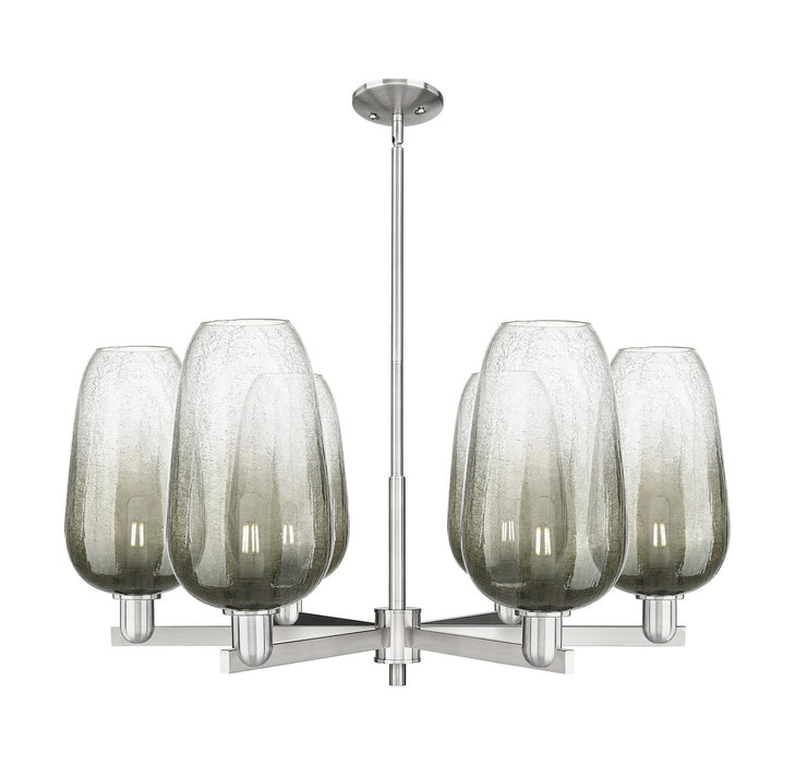 Innovations 716-6CR-SN-G484-7SL Six Light Chandelier, Satin Nickel