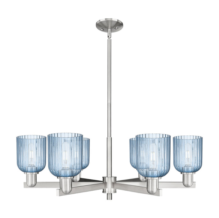 Innovations 716-6CR-SN-G559-5BL Six Light Chandelier, Satin Nickel
