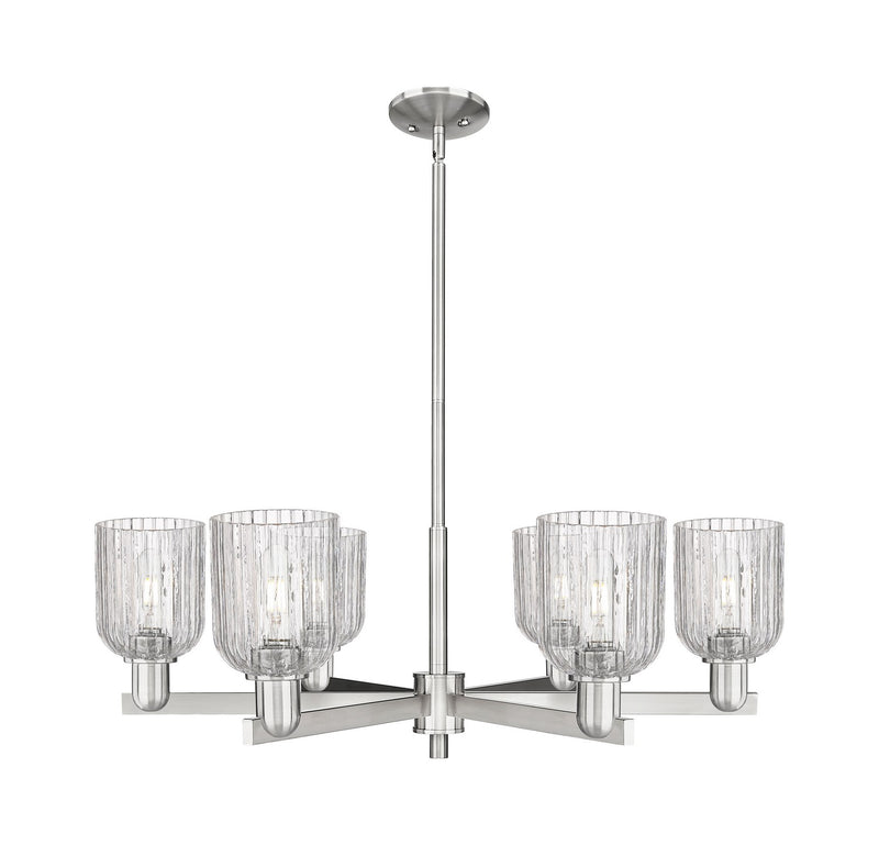 Innovations 716-6CR-SN-G559-5CL Six Light Chandelier, Satin Nickel