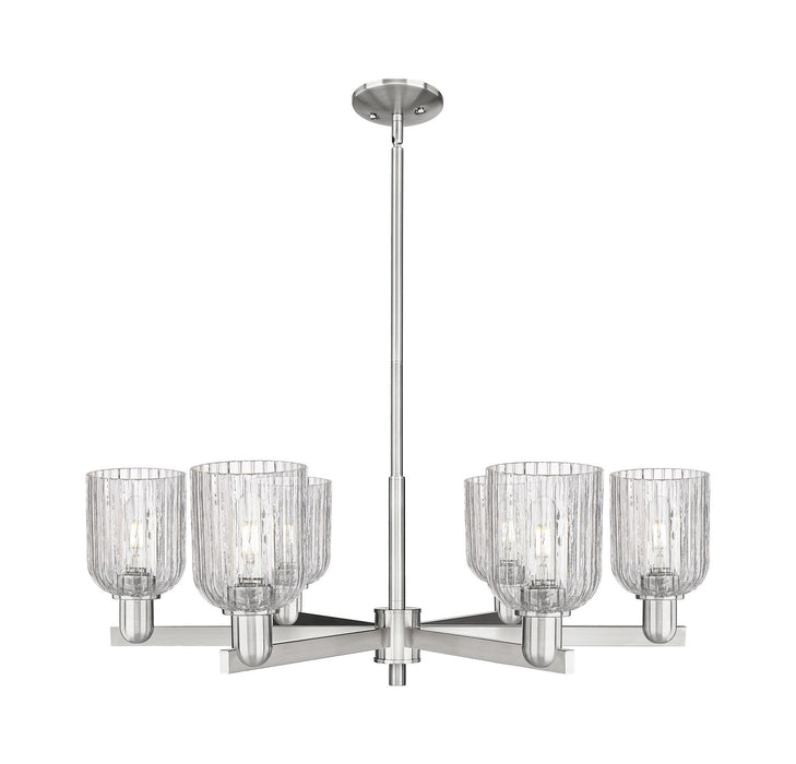 Innovations 716-6CR-SN-G559-5CL Six Light Chandelier, Satin Nickel