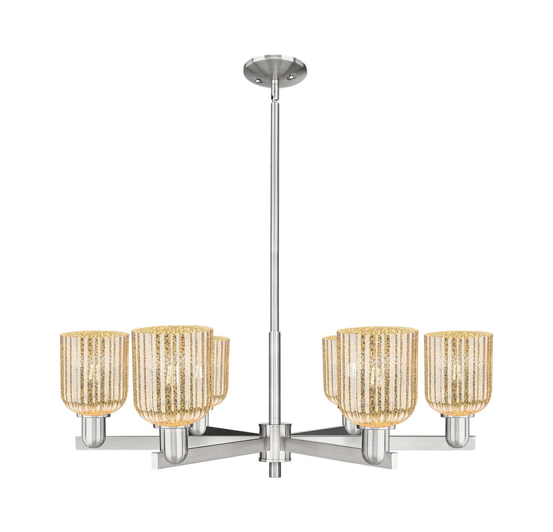 Innovations 716-6CR-SN-G559-5ME Six Light Chandelier, Satin Nickel