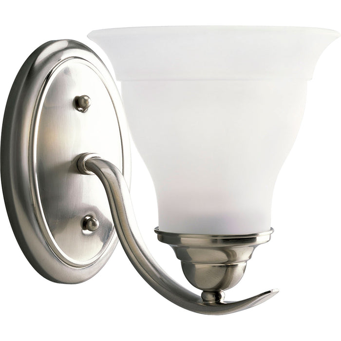Progress Lighting P3190-09 One Light Bath, Brushed Nickel