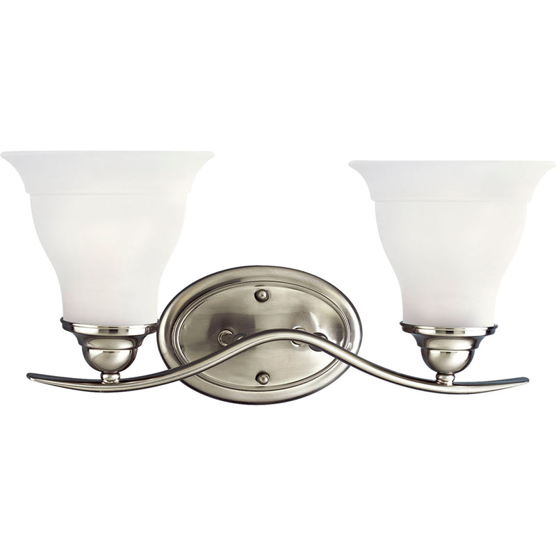 Progress Lighting P3191-09 Two Light Bath Bracket, Brushed Nickel