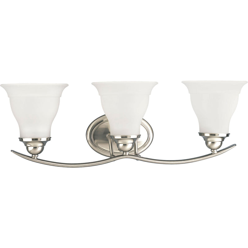 Progress Lighting P3192-09 Three Light Bath Bracket, Brushed Nickel