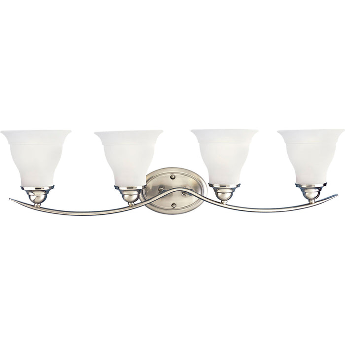 Progress Lighting P3193-09 Four Light Bath Bracket, Brushed Nickel