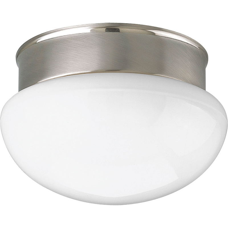 Progress Lighting P3408-09 One Light Flush Mount, Brushed Nickel