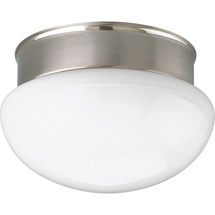 Progress Lighting P3408-09 One Light Flush Mount, Brushed Nickel