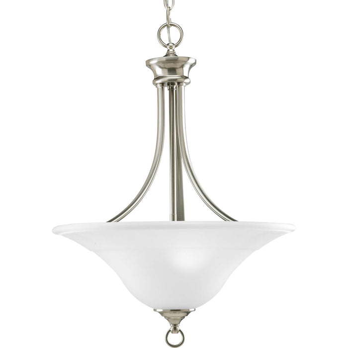 Progress Lighting P3474-09 Three Light Foyer Pendant, Brushed Nickel