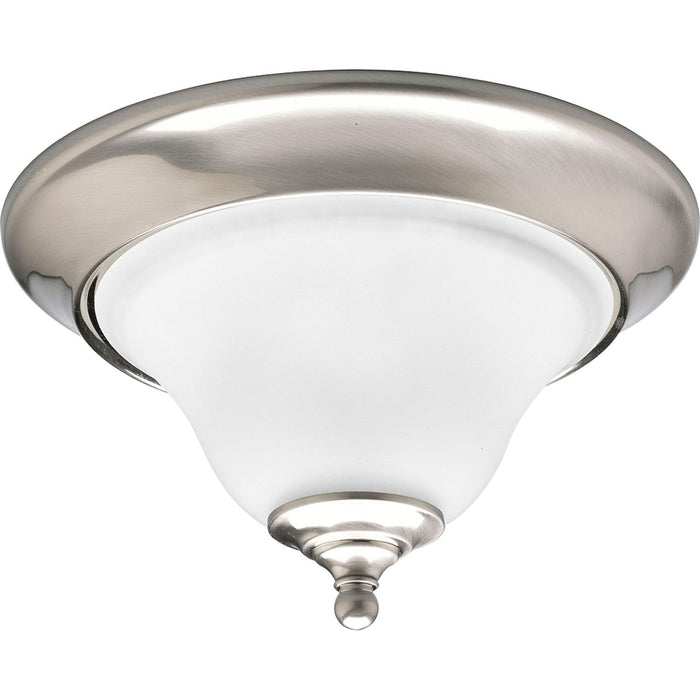 Progress Lighting P3475-09 One Light Flush Mount, Brushed Nickel