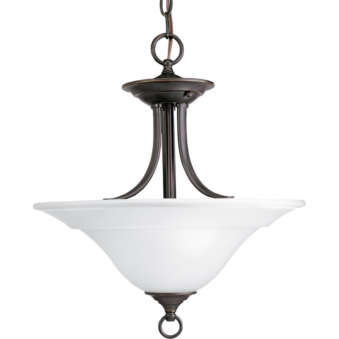 Progress Lighting P3473-20 Two Light Semi-Flush Mount, Antique Bronze
