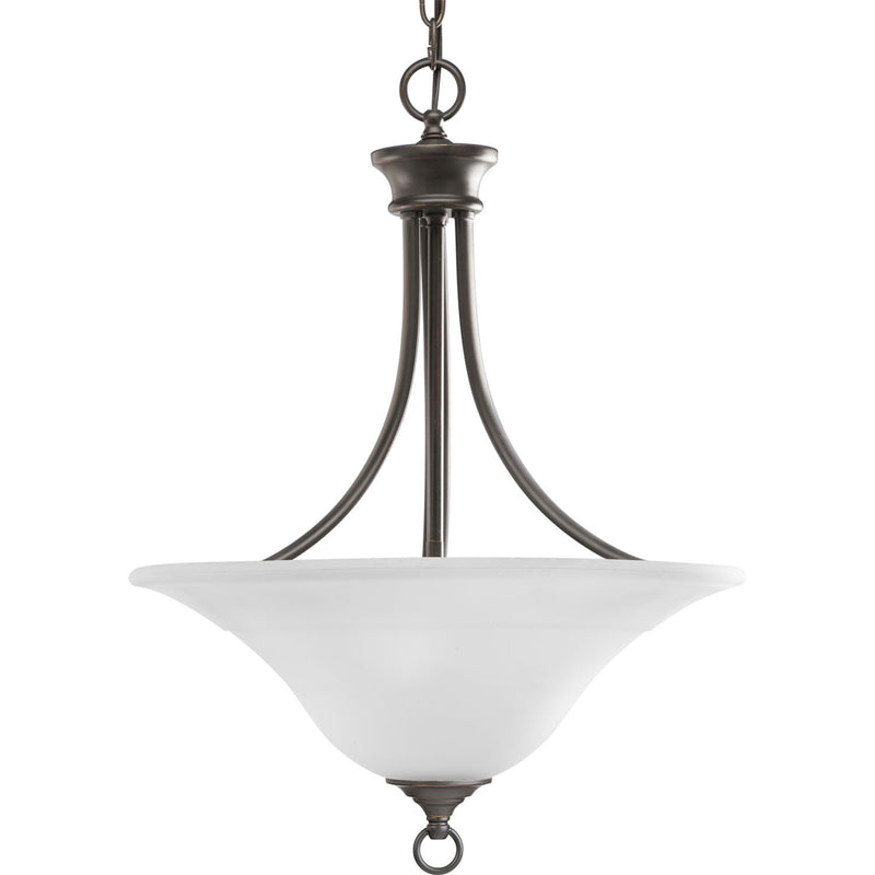 Progress Lighting P3474-20 Three Light Foyer Pendant, Antique Bronze