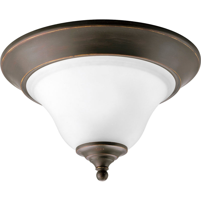 Progress Lighting P3475-20 One Light Flush Mount, Antique Bronze
