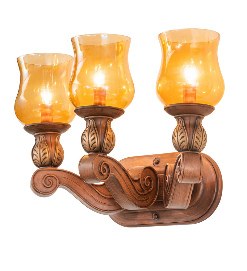 Meyda Tiffany 18957 Three Light Vanity, Portsmouth Cherry