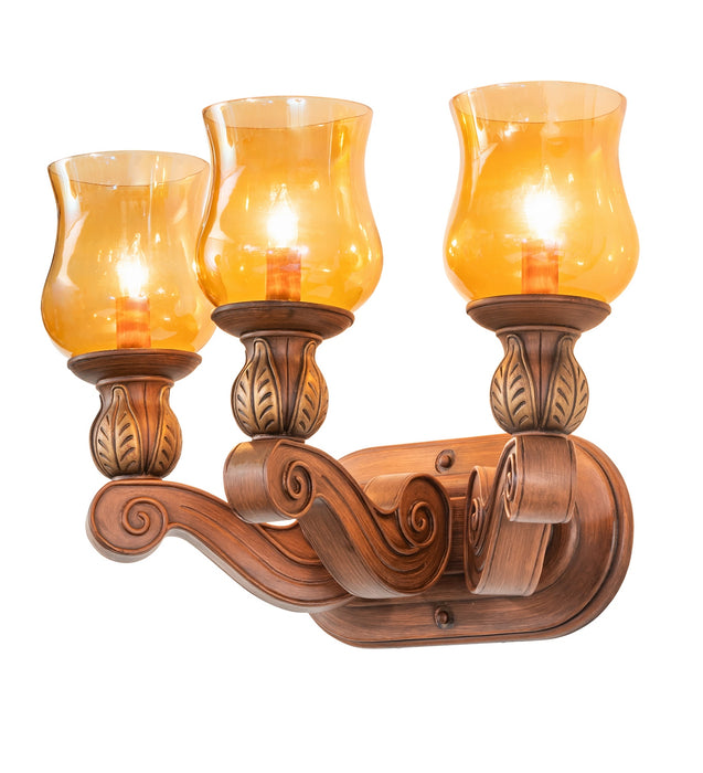Meyda Tiffany 18957 Three Light Vanity, Portsmouth Cherry