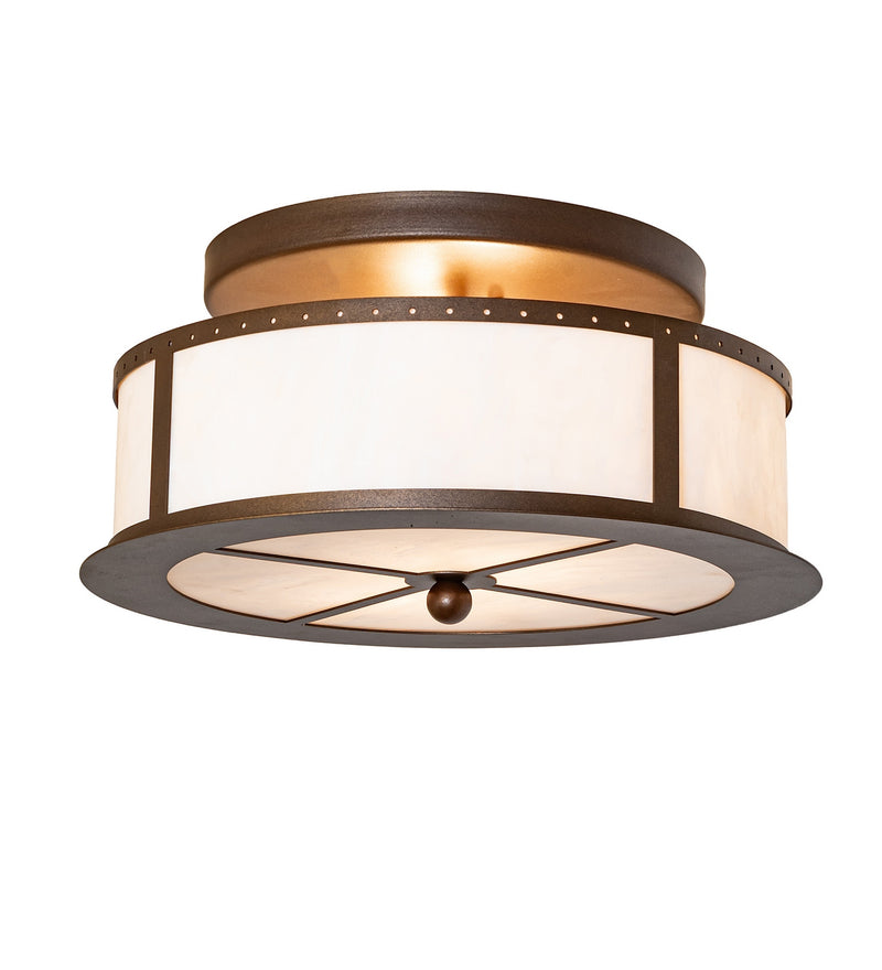 Meyda Tiffany 269310 Two Light Flushmount, Tyler Bronze
