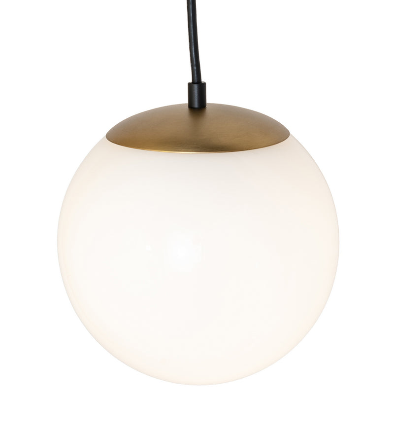 Meyda Tiffany 278344 One Light Mini Pendant, Solar Black/Brushed Brass
