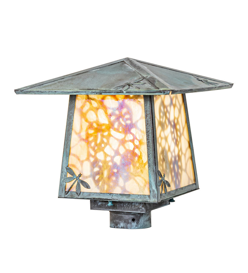 Meyda Tiffany 278633 One Light Post Mount, Craftsman Verdigris