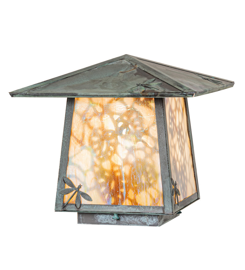 Meyda Tiffany 278639 One Light Deck Light, Craftsman Verdigris