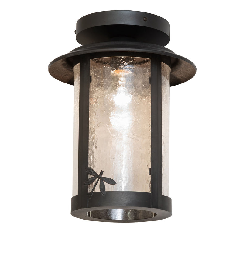 Meyda Tiffany 279139 One Light Flushmount, Black Patina