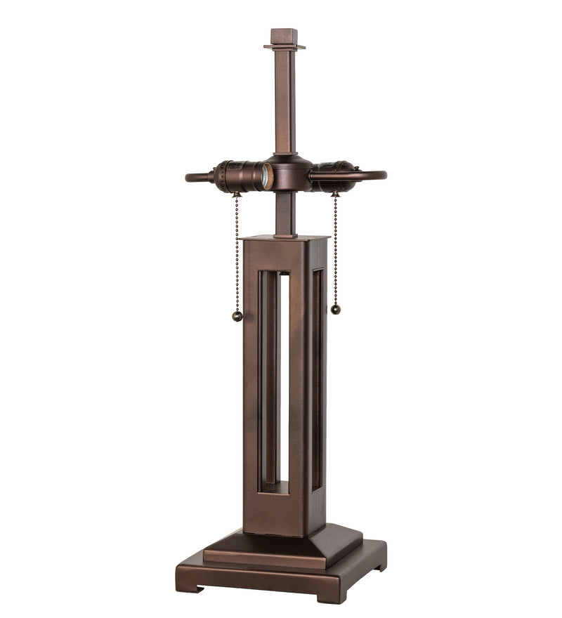 Meyda Tiffany 280008 Two Light Table Base, Mahogany Bronze