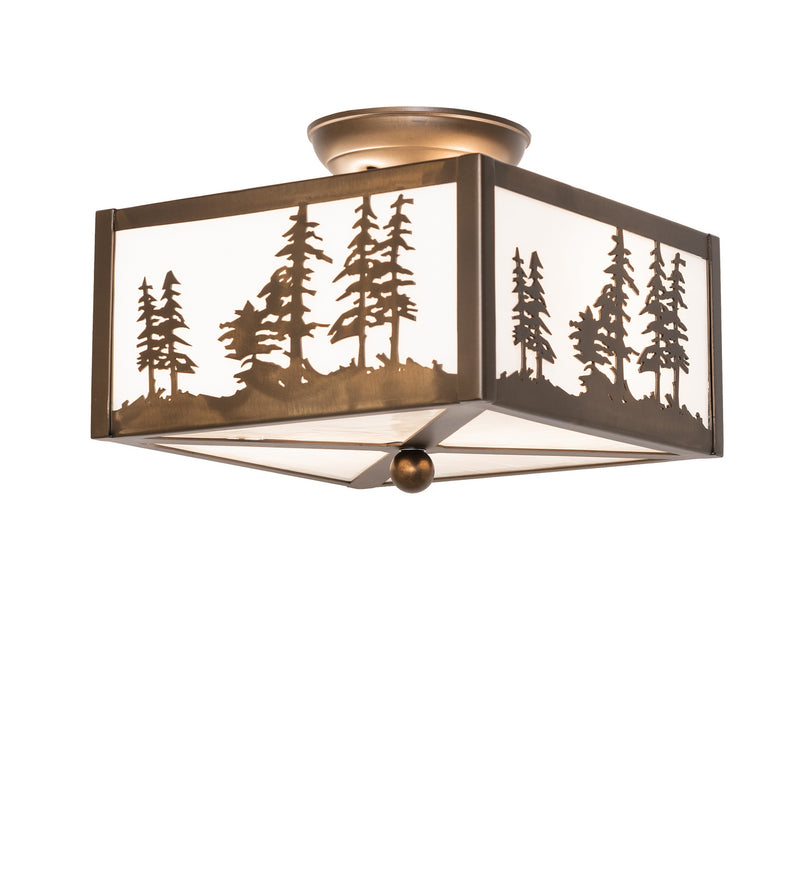 Meyda Tiffany 280332 Two Light Flushmount, Antique Copper