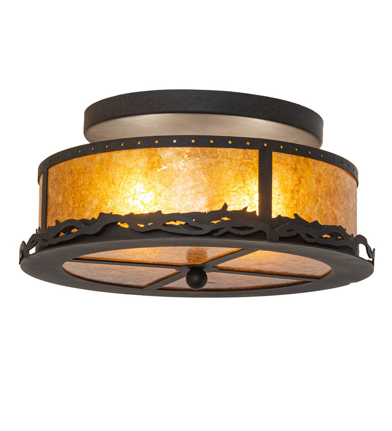 Meyda Tiffany 280507 Two Light Flushmount, Dark Roast