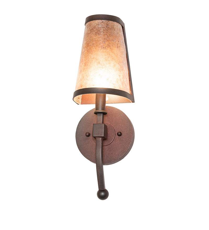 Meyda Tiffany 281865 Two Light Wall Sconce, Wrought Iron On Rust