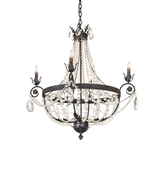 Meyda Tiffany 282055 Four Light Chandelier, Chestnut