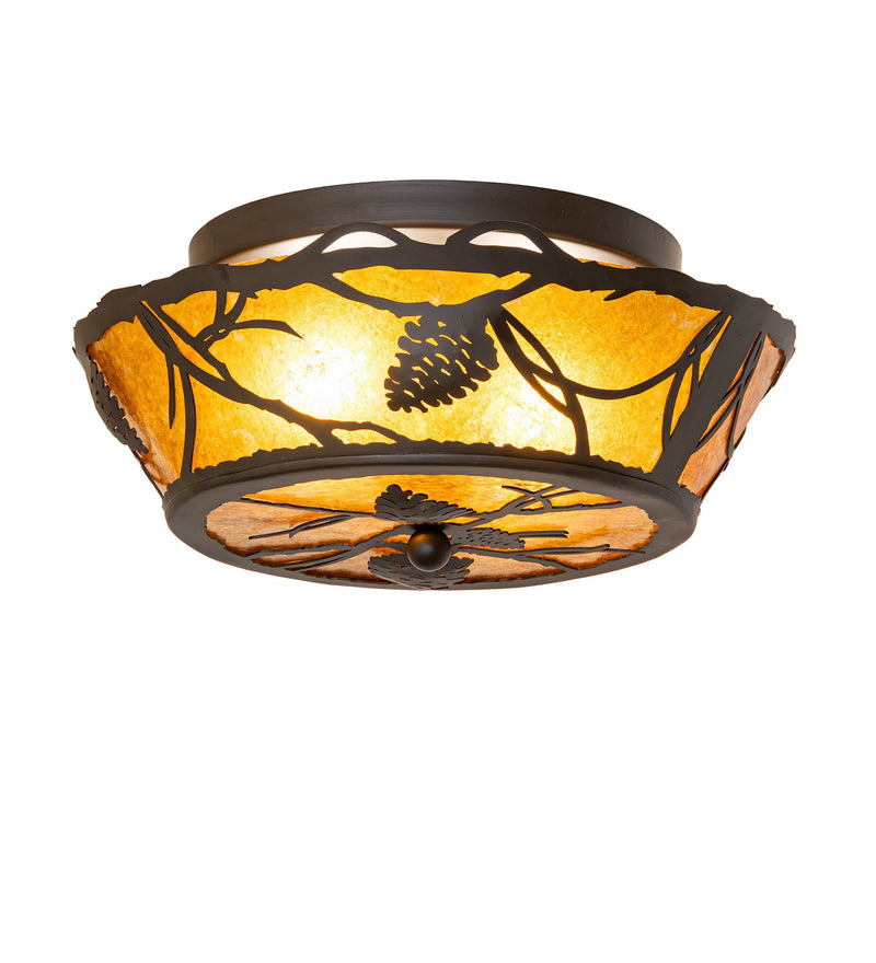 Meyda Tiffany 282485 Two Light Flushmount, Oil Rubbed Bronze
