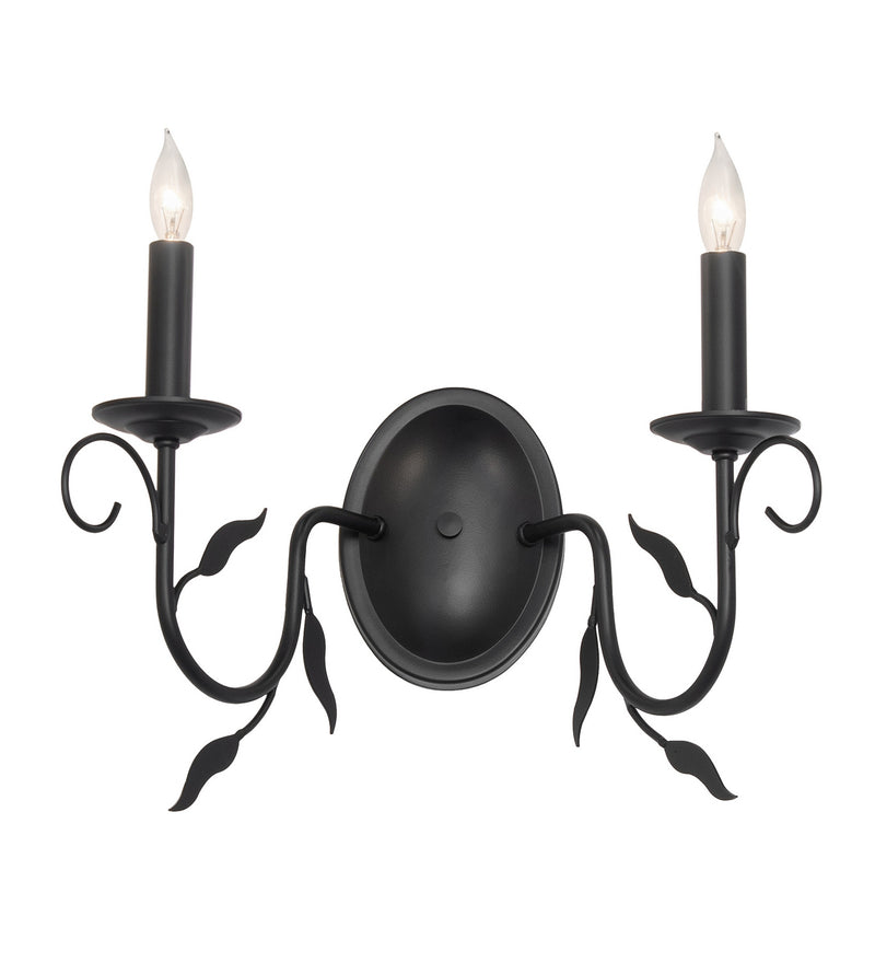 Meyda Tiffany 283068 Two Light Wall Sconce, Blackwash
