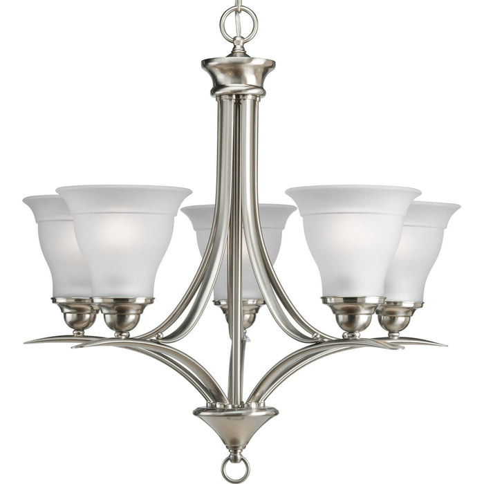 Progress Lighting P4328-09 Five Light Chandelier, Brushed Nickel