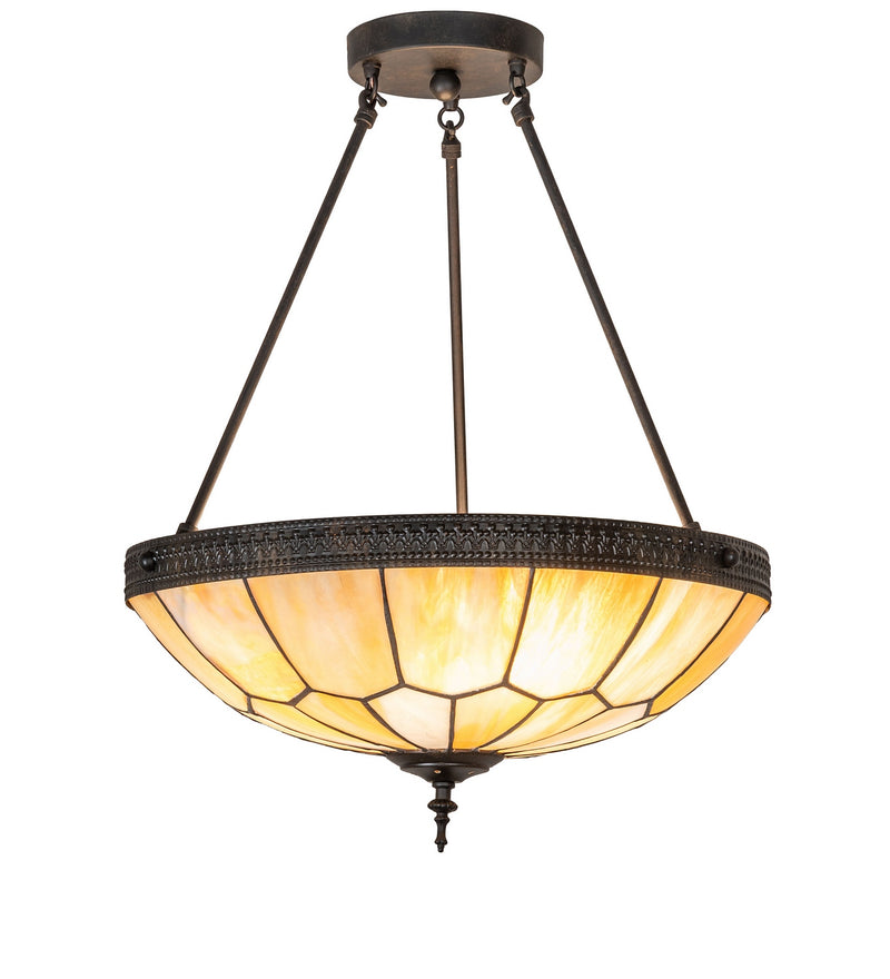 Meyda Tiffany 283871 Four Light Semi-Flushmount, Dark Roast