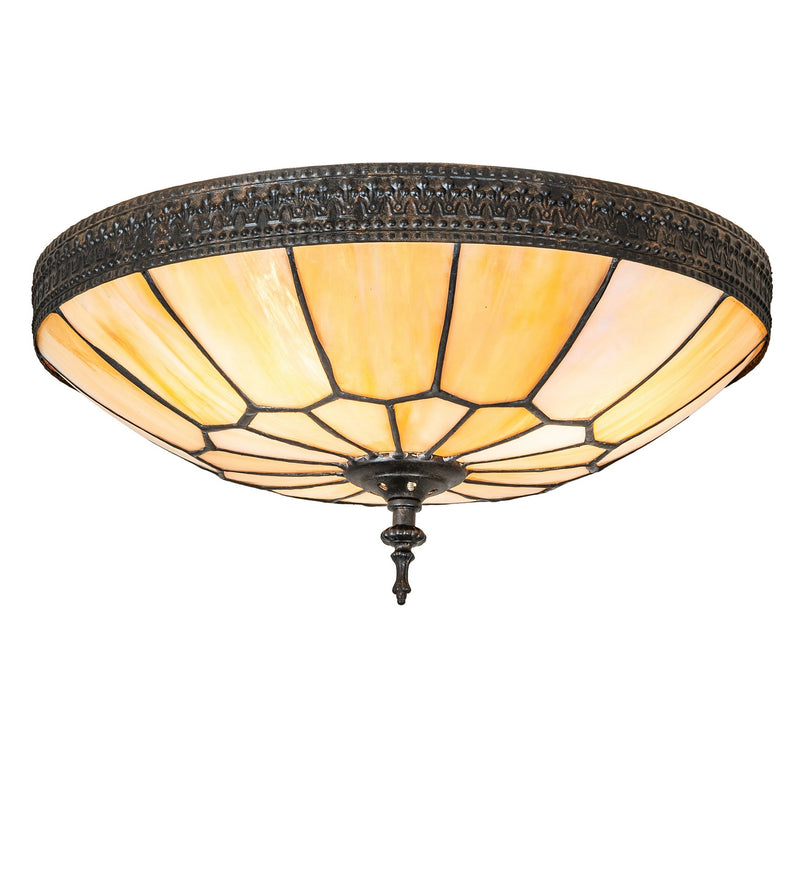 Meyda Tiffany 283873 Three Light Flushmount, Dark Roast