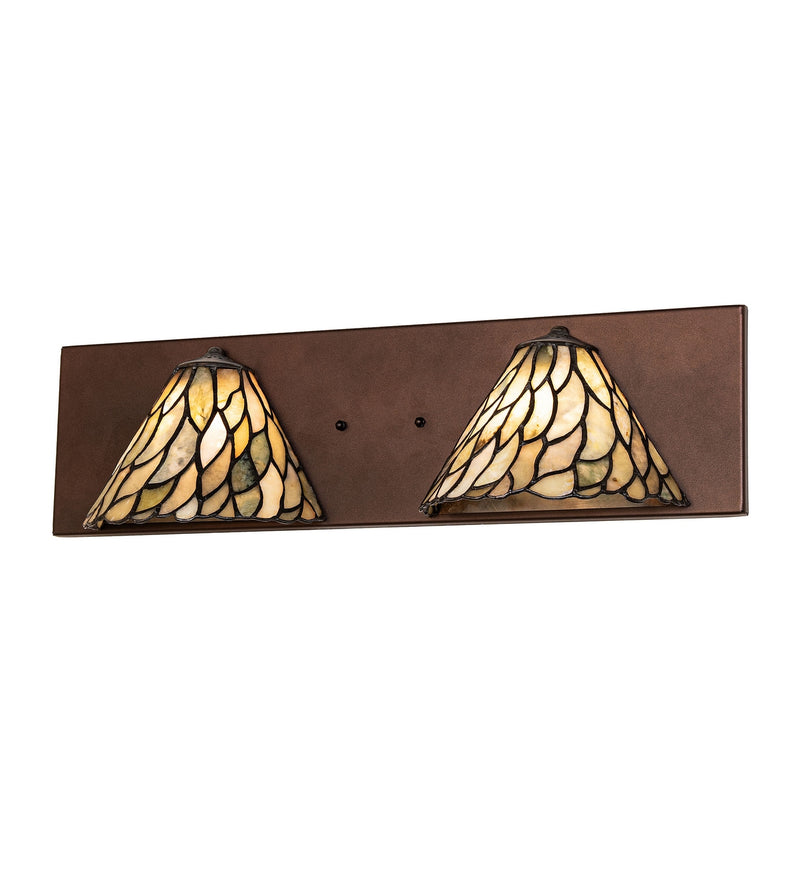 Meyda Tiffany 284041 Two Light Wall Sconce, Mahogany Bronze