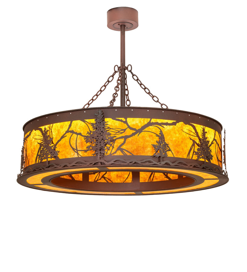 Meyda Tiffany 284136 LED Pendant, Wrought Iron On Rust