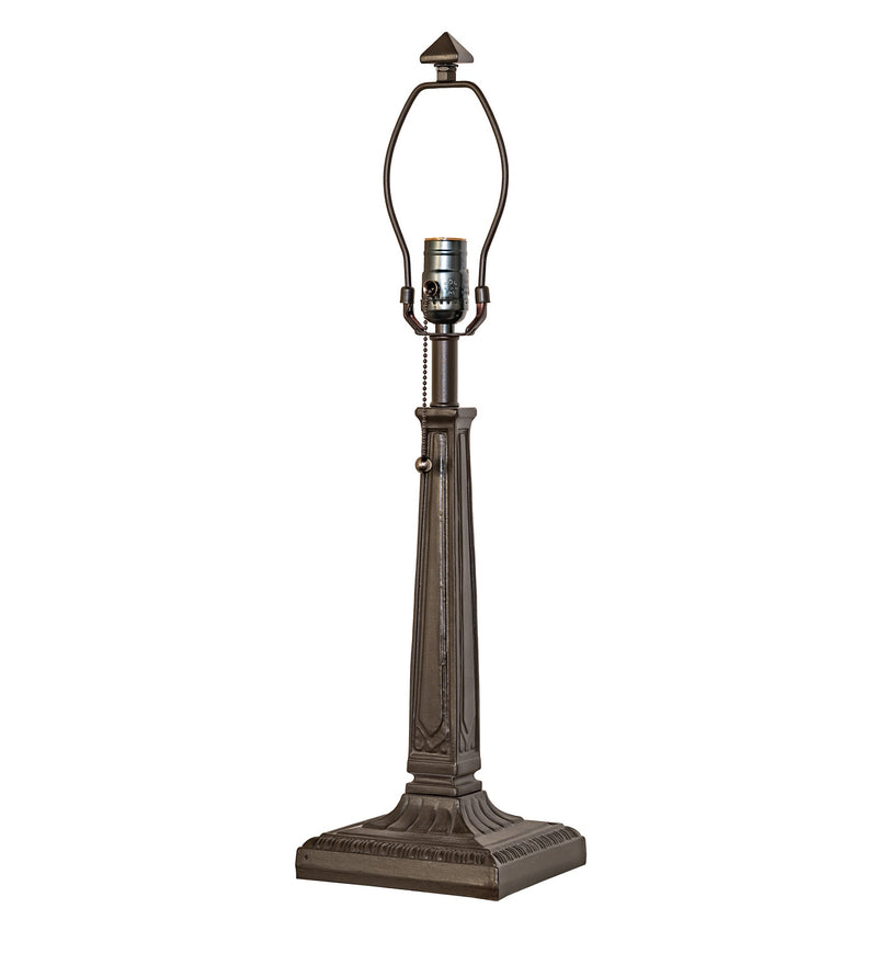 Meyda Tiffany 284940 One Light Table Base, Mahogany Bronze And Hi-Lited Craftsman Brown