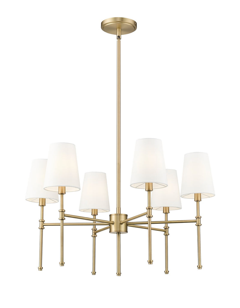 Millennium 16106-VB Six Light Chandelier, Vintage Brass