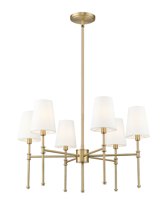 Millennium 16106-VB Six Light Chandelier, Vintage Brass
