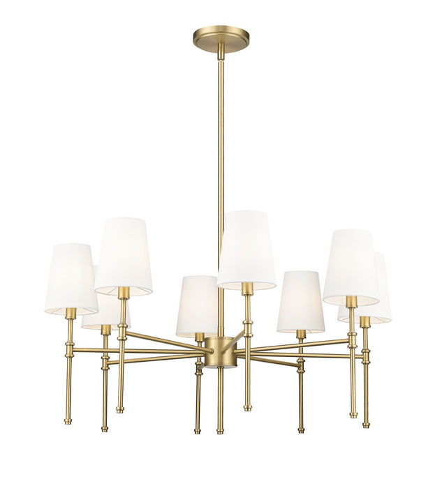 Millennium 16108-VB Eight Light Chandelier, Vintage Brass