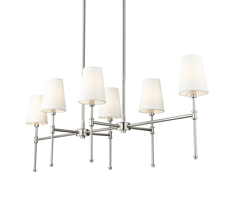 Millennium 16506-PN Six Light Chandelier, Polished Nickel