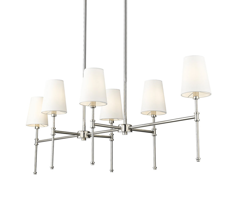Millennium 16506-PN Six Light Chandelier, Polished Nickel
