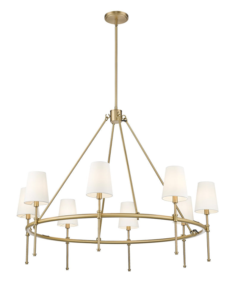 Millennium 16608-VB Eight Light Chandelier, Vintage Brass