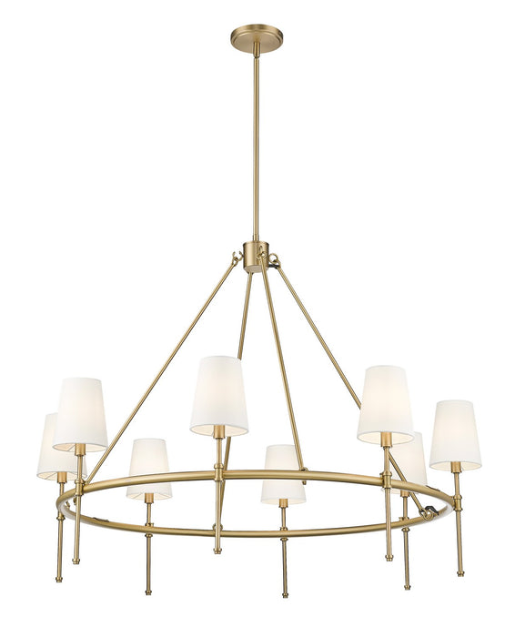 Millennium 16608-VB Eight Light Chandelier, Vintage Brass
