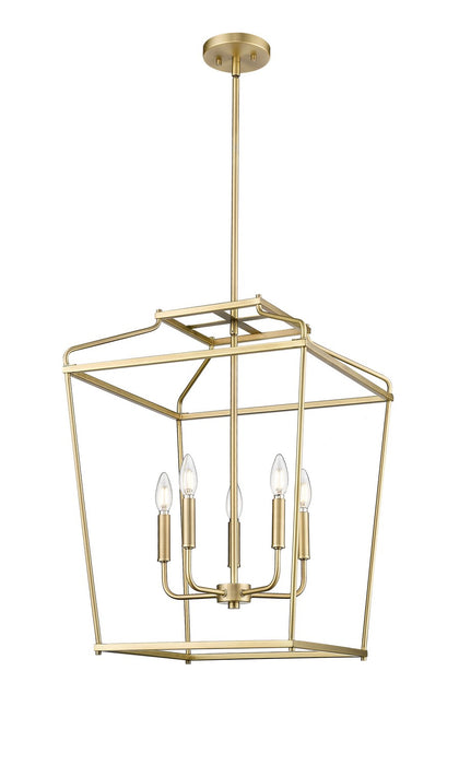 Millennium 19005-VB Five Light Pendant, Vintage Brass