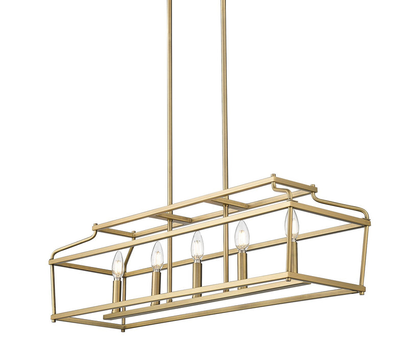 Millennium 19105-VB Five Light Chandelier, Vintage Brass